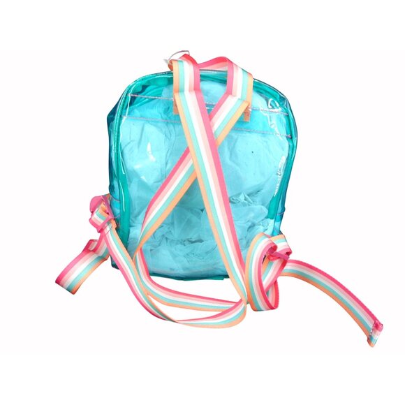 Sun Squad Clear Plastic Mini Backpack Green Popsicle Rainbow Concert Flamingo - Picture 8 of 10